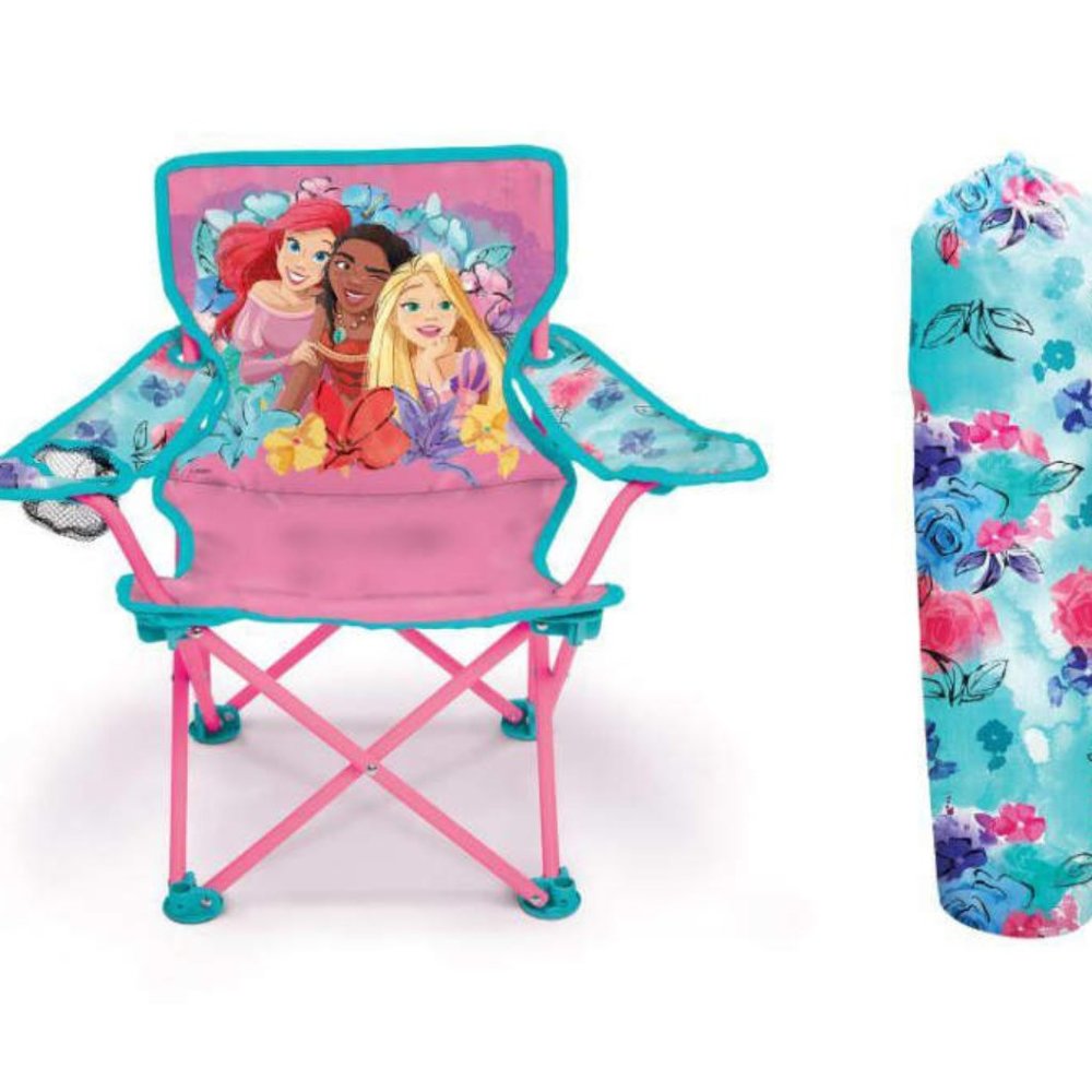 Disney PRINCESS Fold N Go Chair Beach Pool Camping Chair Indoor Outdoor NEW